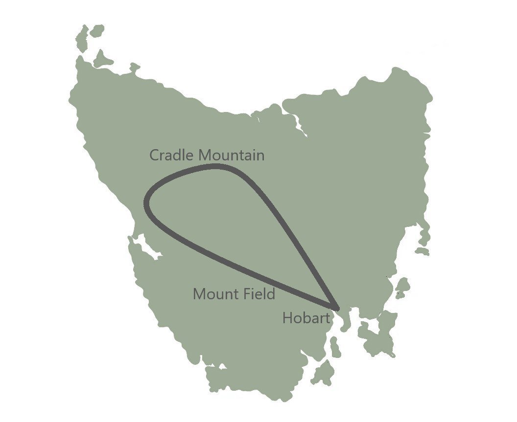 hobart to cradle mountain road trip